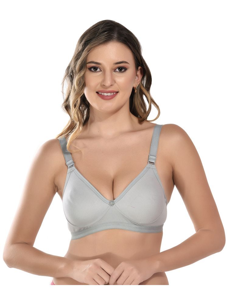     			Viral Girl Light Grey Cotton Non Padded Women's T-Shirt Bra ( Pack of 1 )