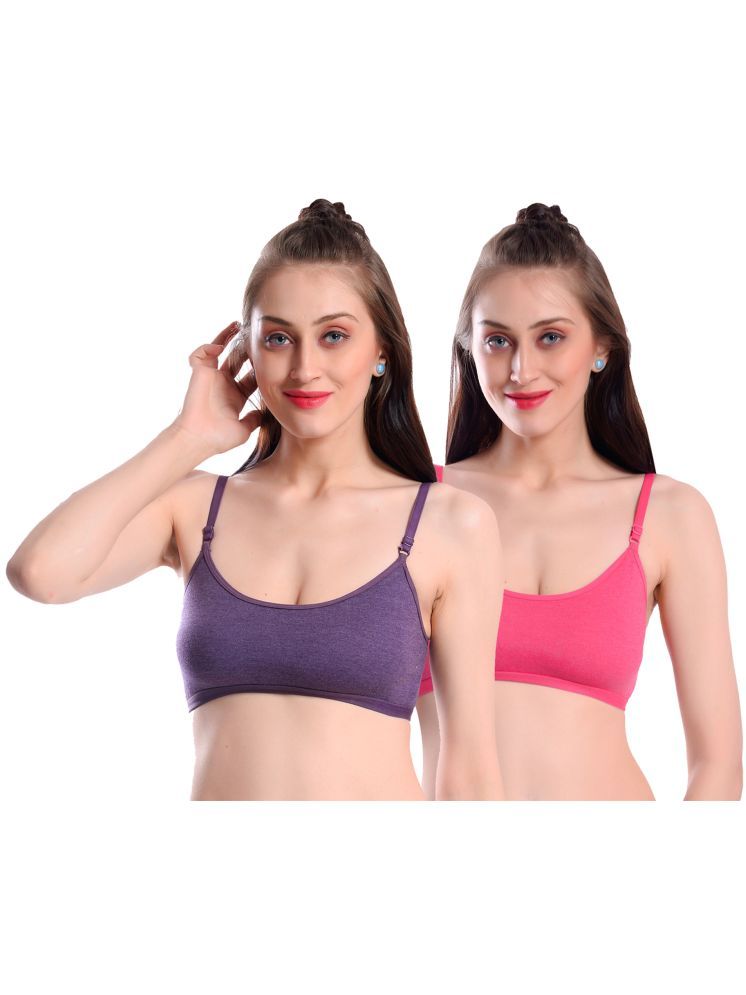     			Viral Girl Pink Cotton Non Padded Women's Teenage Bra ( Pack of 2 )