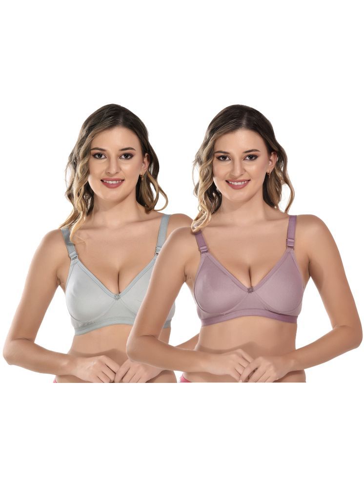     			Viral Girl Pink Cotton Non Padded Women's T-Shirt Bra ( Pack of 2 )