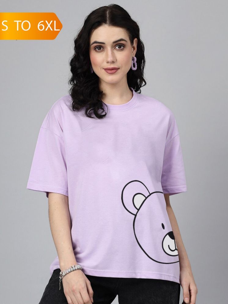     			curvy comfort Purple Cotton Women's T-Shirt ( Pack of 1 )