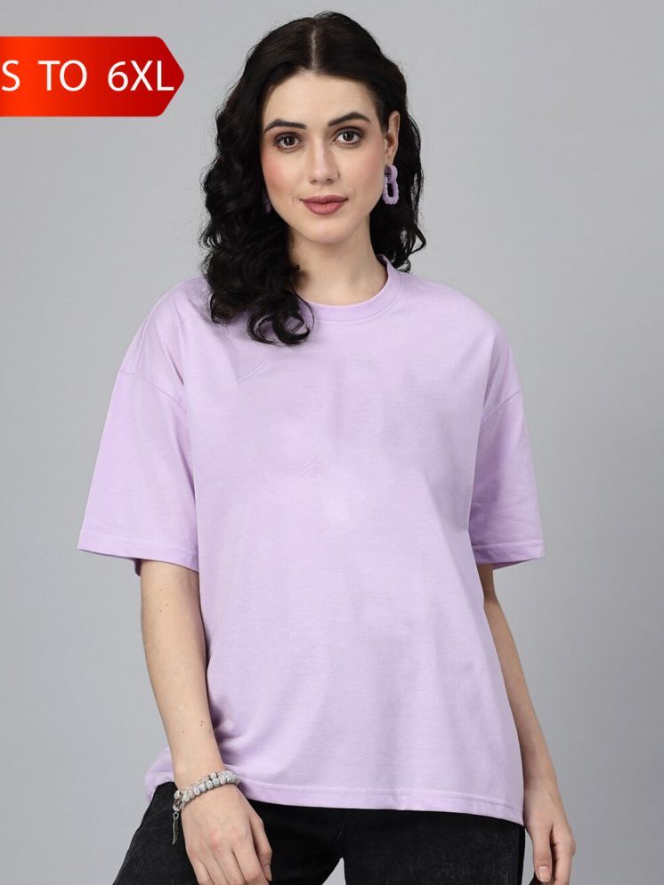     			curvy comfort Purple Cotton Women's T-Shirt ( Pack of 1 )