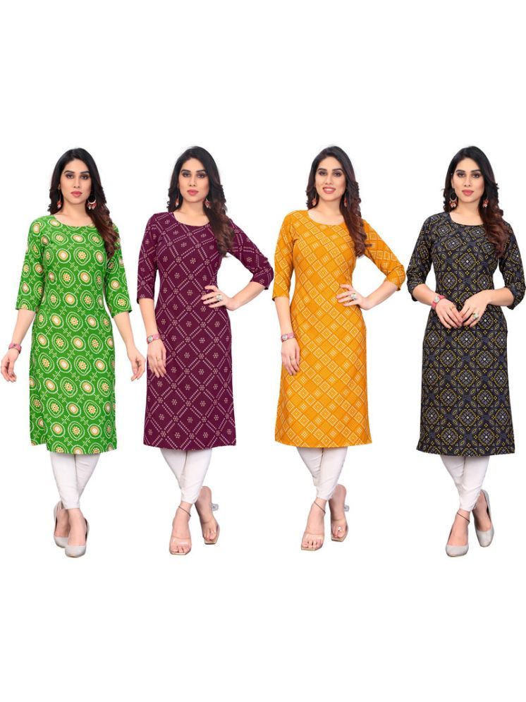     			KETAKI FASHION Crepe Printed Straight Women's Kurti - Multicolor6 ( Pack of 4 )