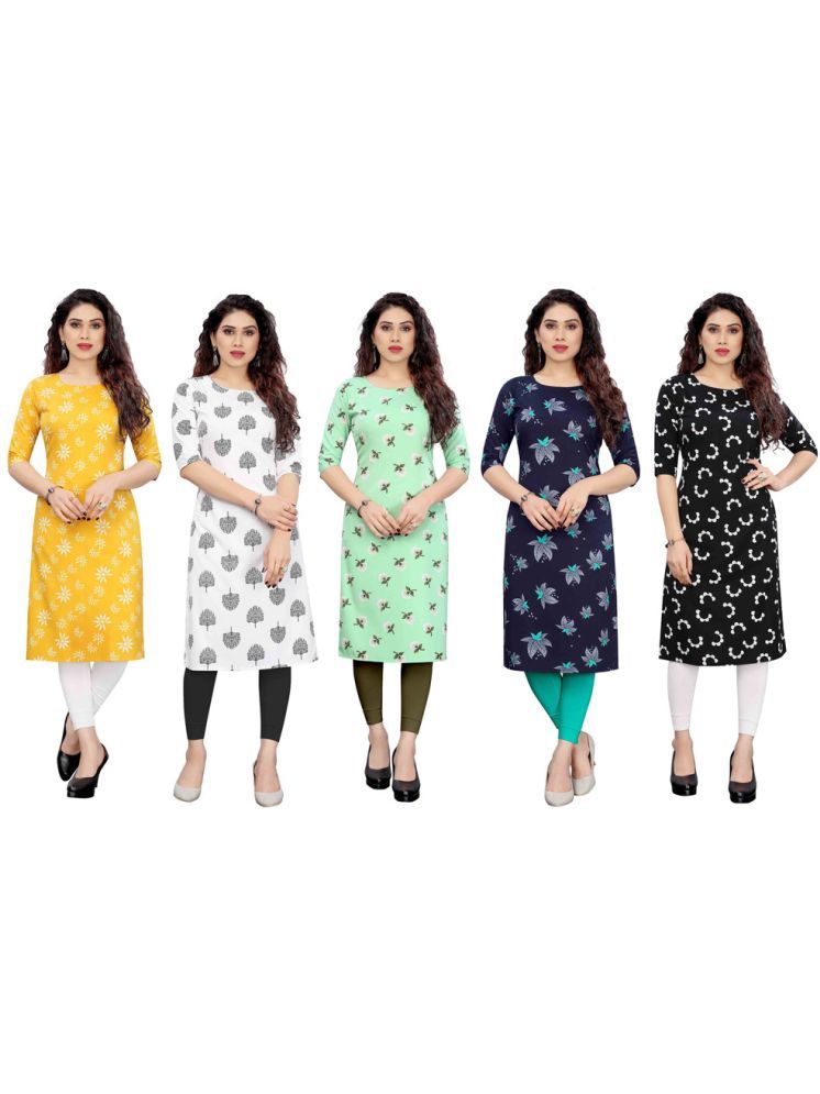     			KETAKI FASHION Crepe Printed Straight Women's Kurti - Multicolor1 ( Pack of 5 )