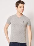 TAB91 Pack of 1 Cotton Blend Regular Fit Men's T-Shirt ( Grey )