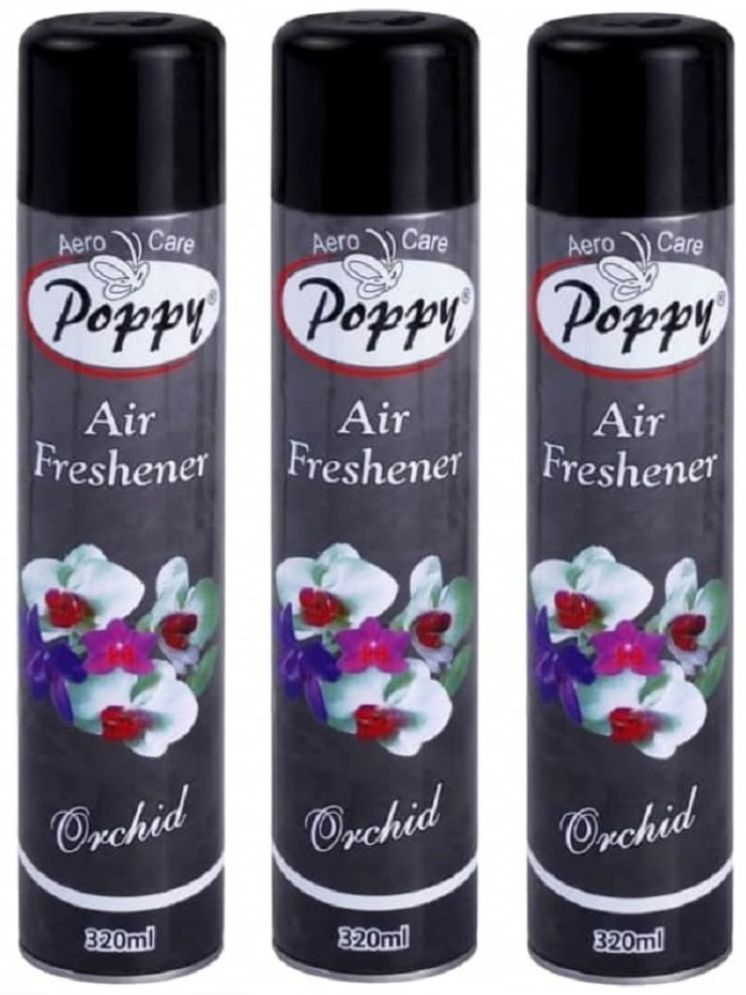     			Aero Care Poppy Orchid Air Freshener - Pack of 3 - 320ml Each Room Fragrant Spray