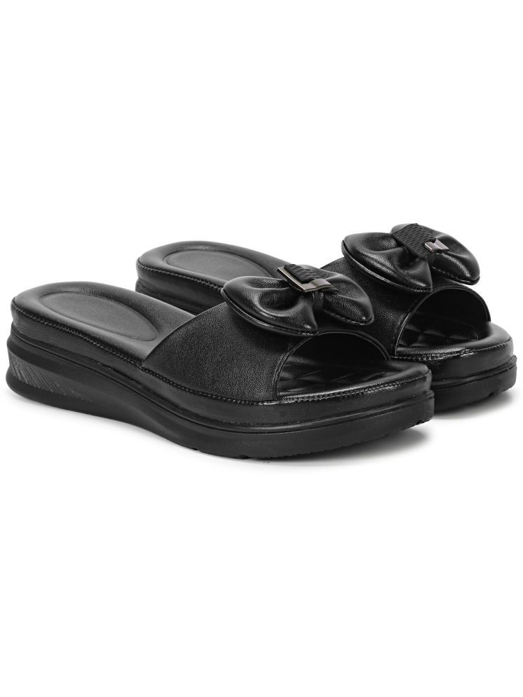     			Commander Shoes Black Women's Slip On Heels