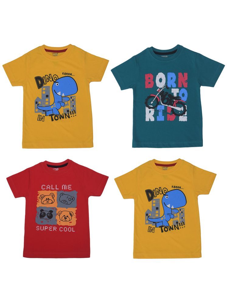     			Dollar Champion Kidswear Multicolor Cotton Round Neck Boys T-Shirt ( Pack of 4 )