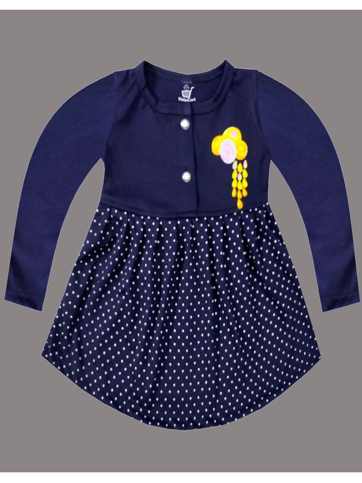     			KidzzCart Navy Cotton Baby Girl Frock ( Pack of 1 )