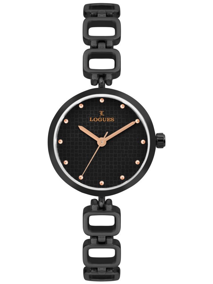     			LOGUES WATCHES Analog Black Dial Women'S Watch | L E 707 Nm-03 | 3 ATM Water Resistant