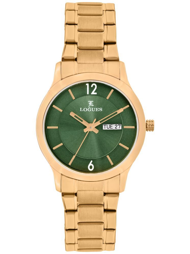     			LOGUES WATCHES Analog Green Dial Men'S Watch | G E 456 Wmd-10 | 3 ATM Water Resistant