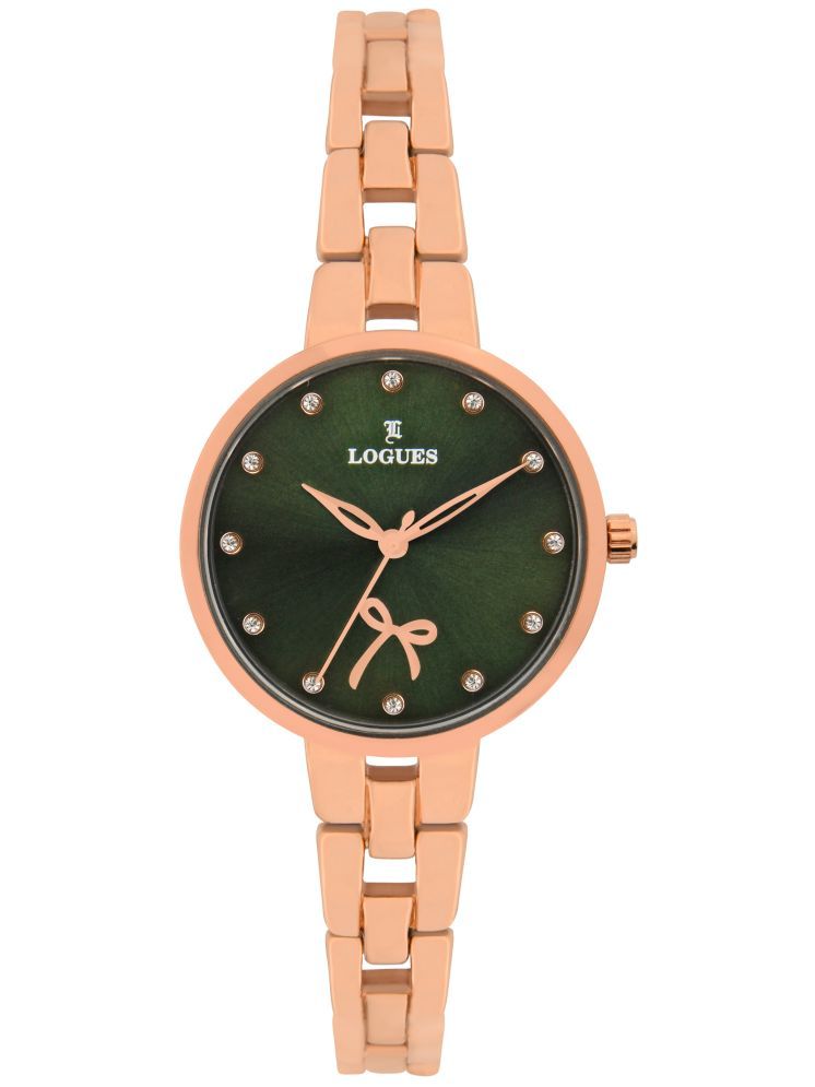     			LOGUES WATCHES Analog Green Dial Women'S Watch | L E 799 Wm-10 | 3 ATM Water Resistant