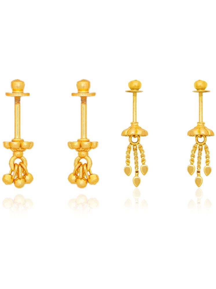     			LUV FASHION Gold EarCuff Earrings ( Pack of 2 )