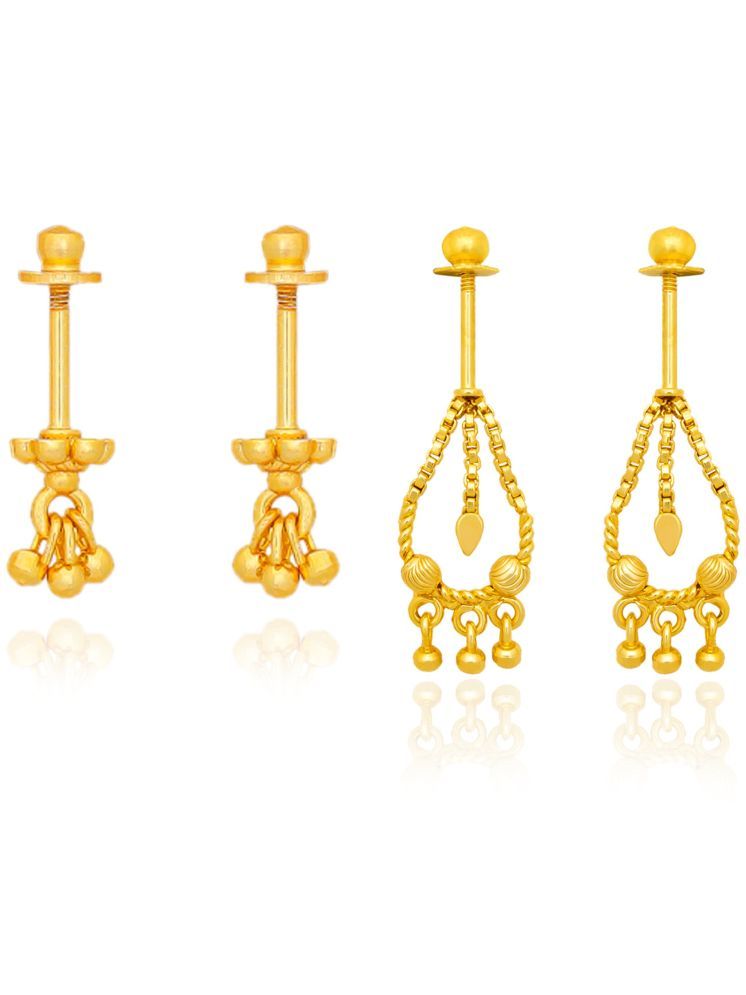     			LUV FASHION Gold EarCuff Earrings ( Pack of 2 )