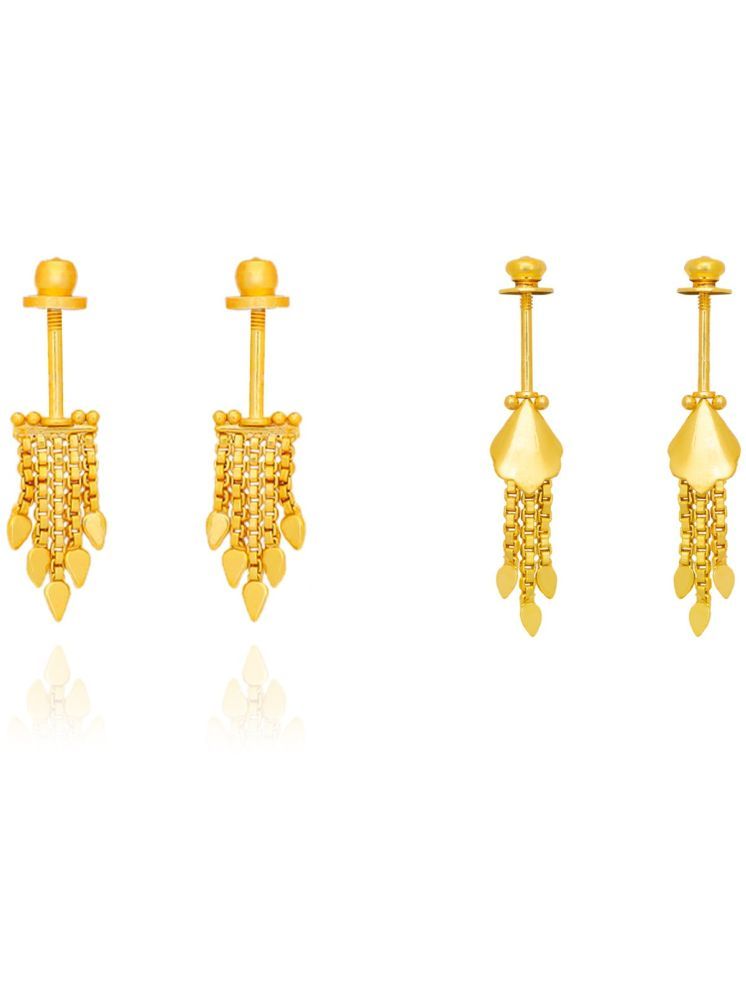     			LUV FASHION Gold EarCuff Earrings ( Pack of 2 )