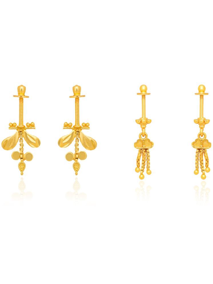     			LUV FASHION Gold EarCuff Earrings ( Pack of 2 )