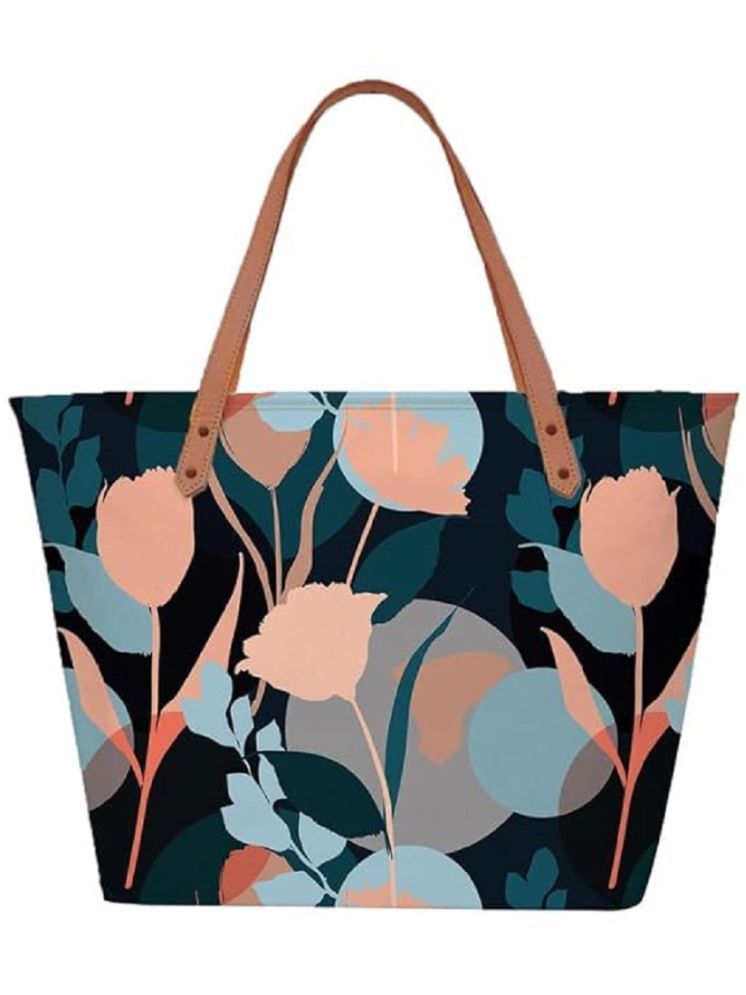     			Lychee Bags Black Canvas Tote Bag