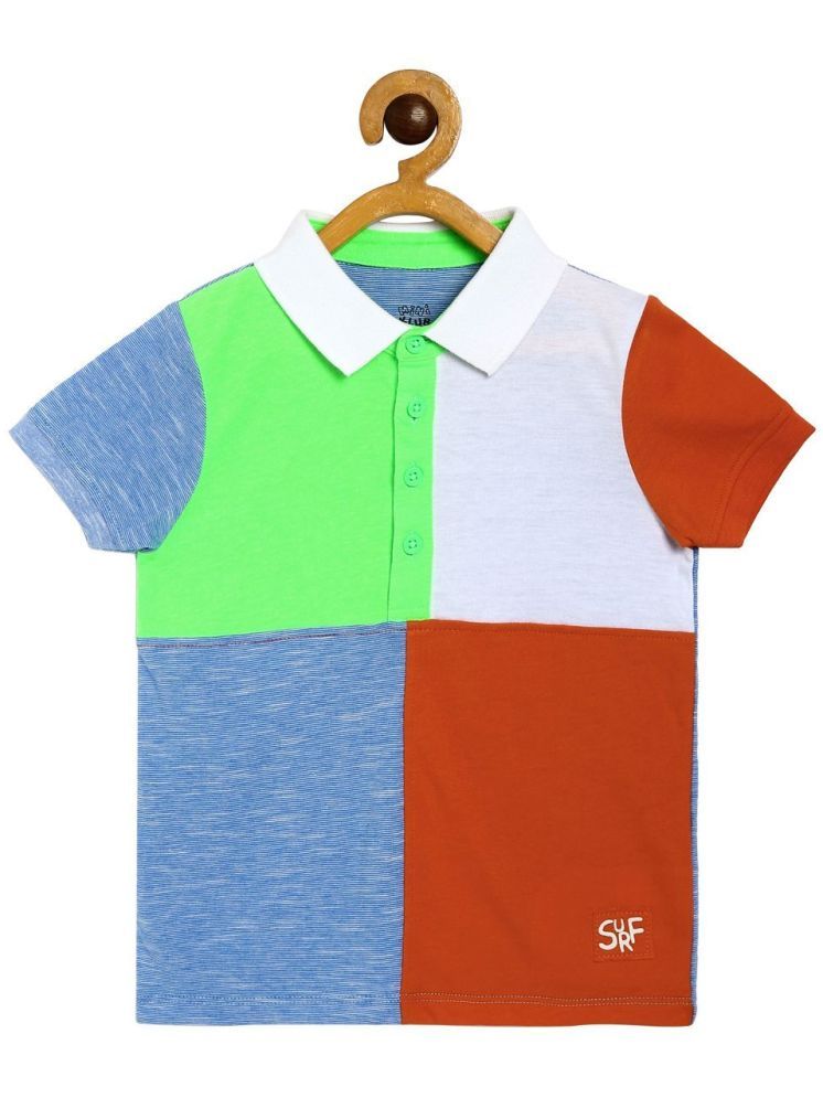     			MINI KLUB Multi Color Cotton Polo Collar Boys T-Shirt ( Pack of 1 )