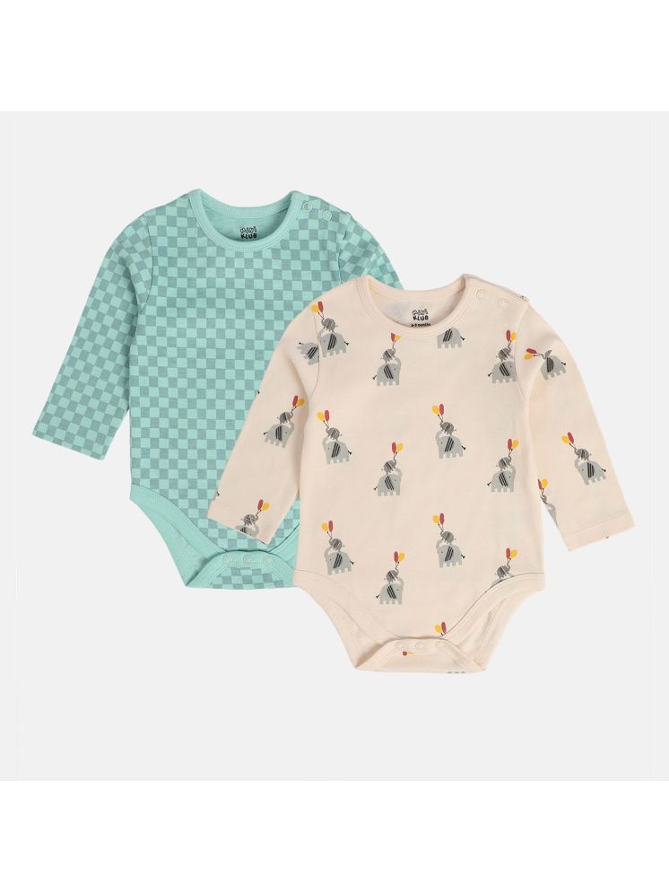     			MINI KLUB Pack of 2 Baby Boys Cotton Bodysuit ( Multi Color )