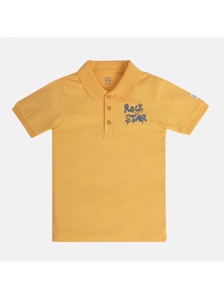     			MINI KLUB Orange Cotton Polo Collar Boys T-Shirt ( Pack of 1 )