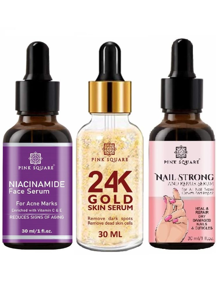     			Niacinamide Face Serum, 24K Gold Facial Serum & Nail Strong and Repair Serum (Each,30ml) Combo of 3