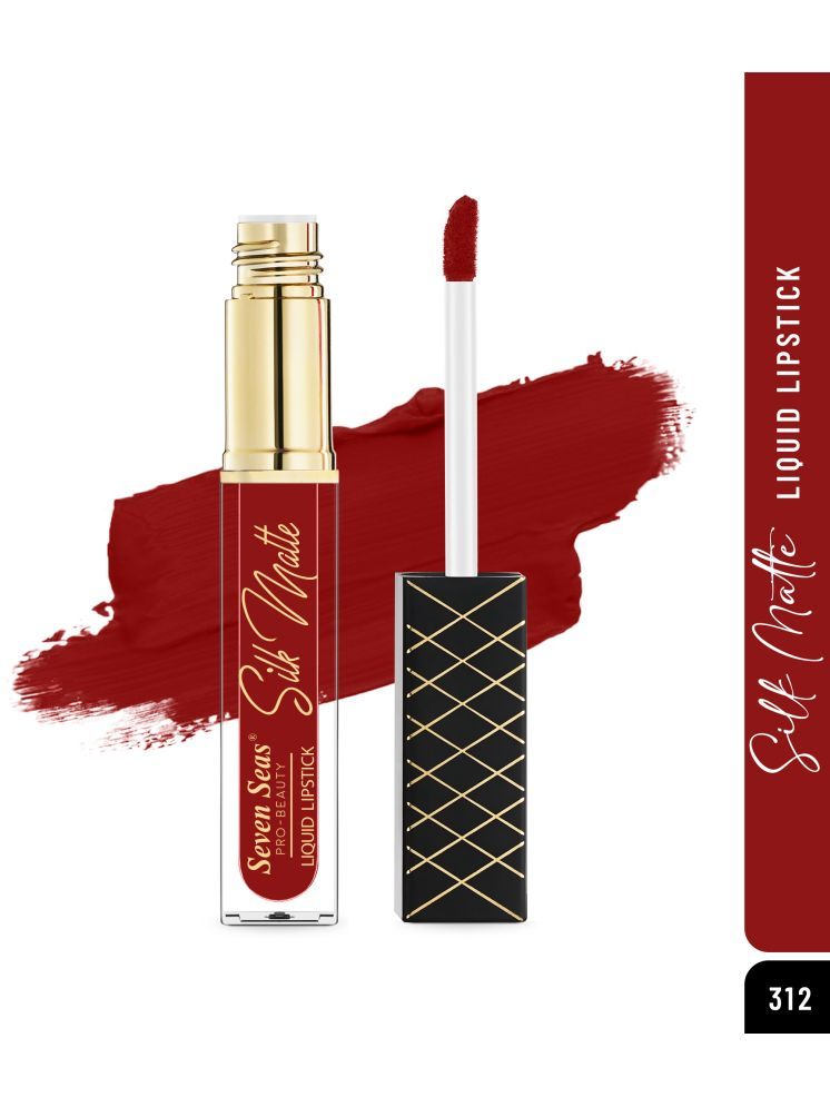     			Seven Seas Silk Matte Long Stay High Coverage Glides Smoothly Liquid Lipstick (Matte Red,7ML)