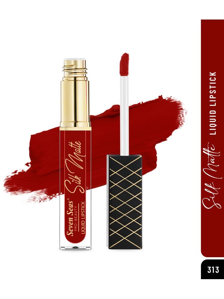     			Seven Seas Silk Matte Long Stay High Coverage Glides Smoothly Liquid Lipstick (Scarlet,7ML)