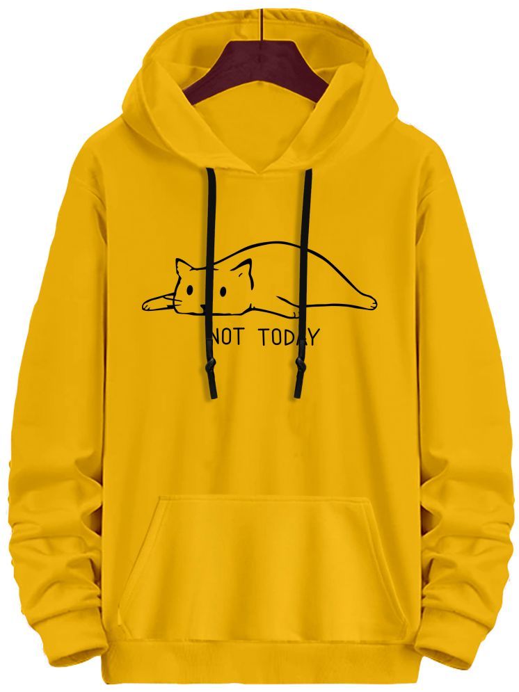     			fashion and youth Cotton Blend Hooded Men's Sweatshirt - Yellow ( Pack of 1 )