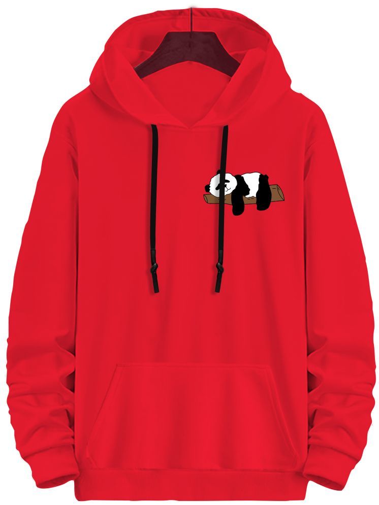     			fashion and youth Cotton Blend Hooded Men's Sweatshirt - Red ( Pack of 1 )