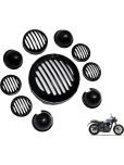 Headlight Grill Set Pack 6 Pcs for RE Hunter 350 cc Black