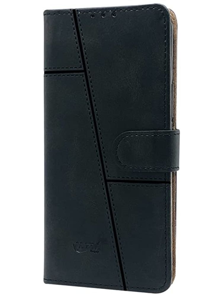     			Maggzoo Black Flip Cover Artificial Leather Compatible For Vivo Y22S ( Pack of 1 )