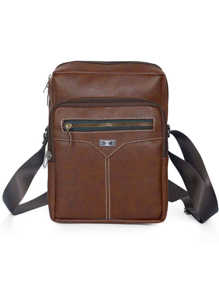     			New Choice 19 Ltrs Brown Sling Bag for Boys