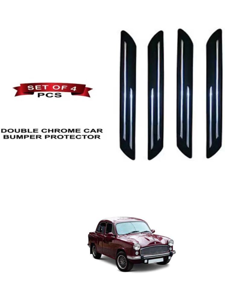     			RONISH Rubber Car Bumper Protector Guard (Double Chrome) For Universal For Car Ambassador 2.0D