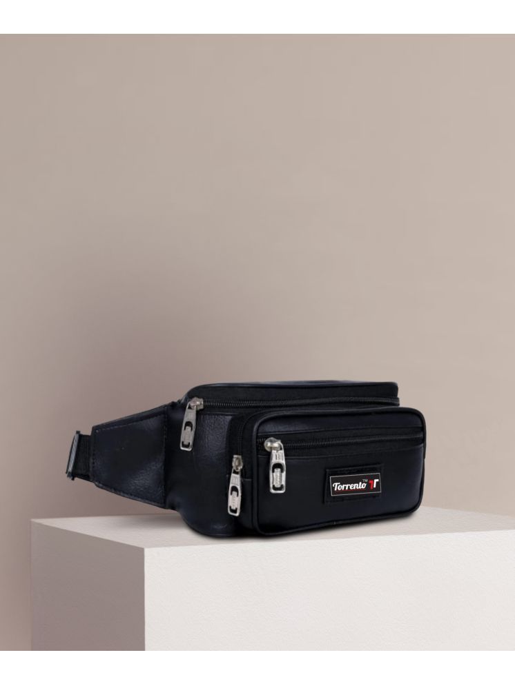     			Torrento Travel Waist Bag P.U. Black Waist Pouch