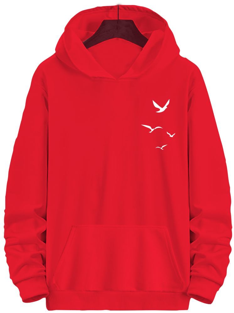     			fashion and youth Cotton Blend Hooded Men's Sweatshirt - Red ( Pack of 1 )