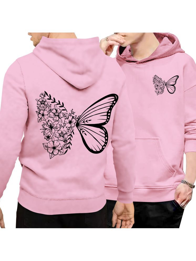     			fashion and youth Cotton Blend Hooded Men's Sweatshirt - Pink ( Pack of 1 )