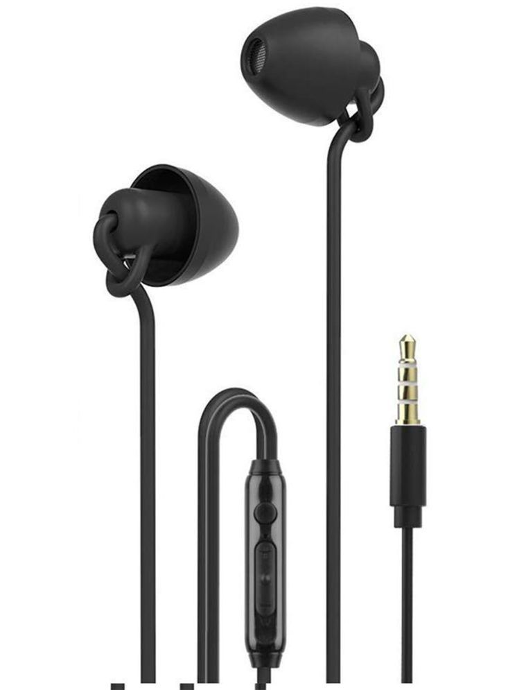     			hitage HB-726 SLEEP 3.5 mm Wired Earphone In Ear Comfortable In Ear Fit Black