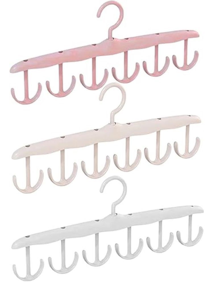     			mahek accessories Plastic Multifunctional Hangers ( Pack of 3 )