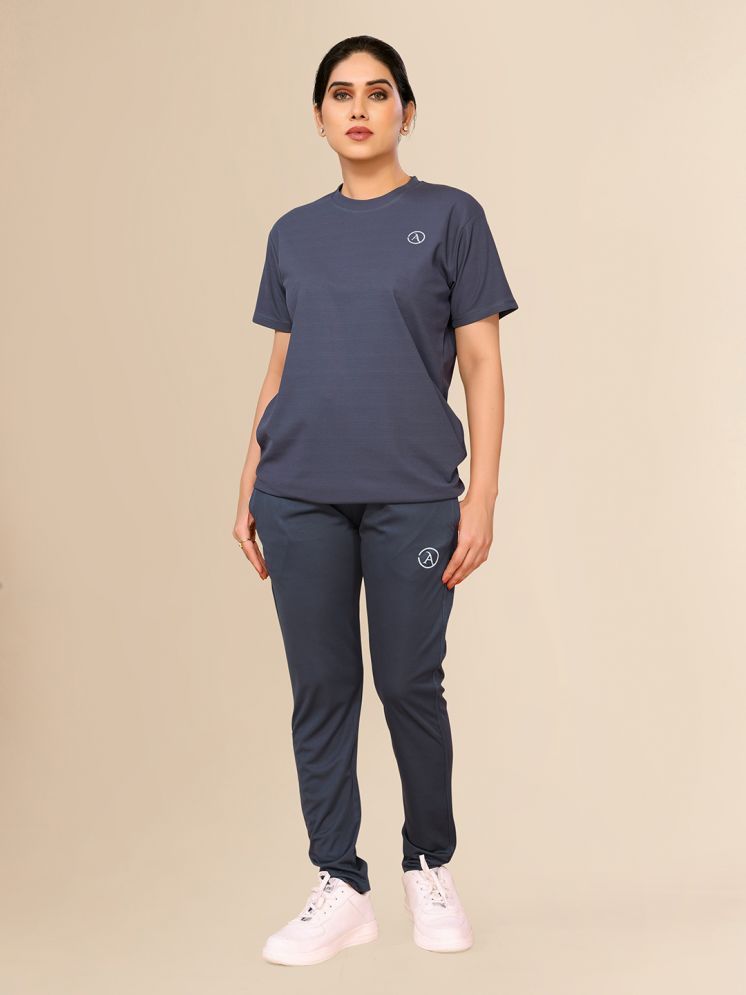     			Anand Grey Polyester Solid Tracksuit - Pack of 1