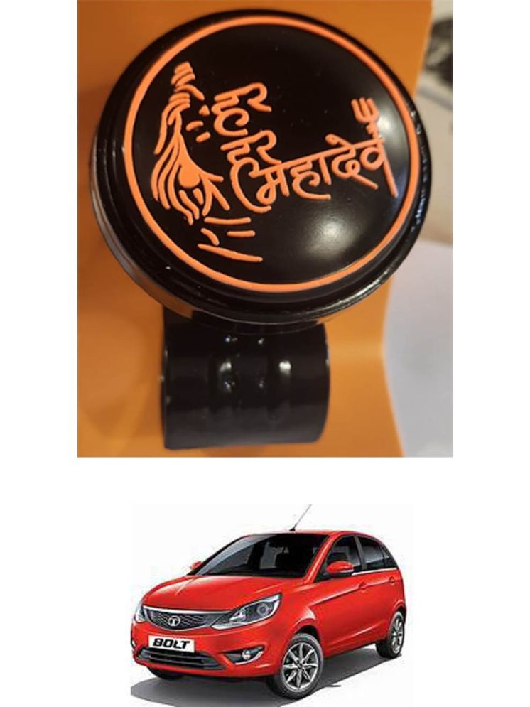     			Car Steering Knob (Har Har Mahadev, Pack Of 1) For Tata Bolt