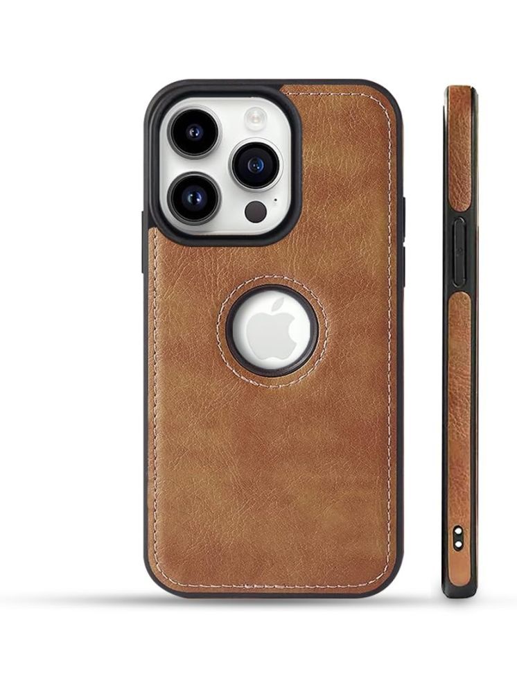     			Gemesha Plain Cases Compatible For Leather Iphone 14 Pro ( Pack of 1 )