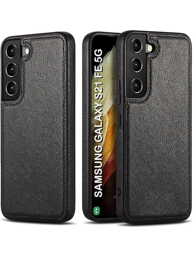     			Gemesha Plain Cases Compatible For Leather Samsung Galaxy S21 fe ( Pack of 1 )