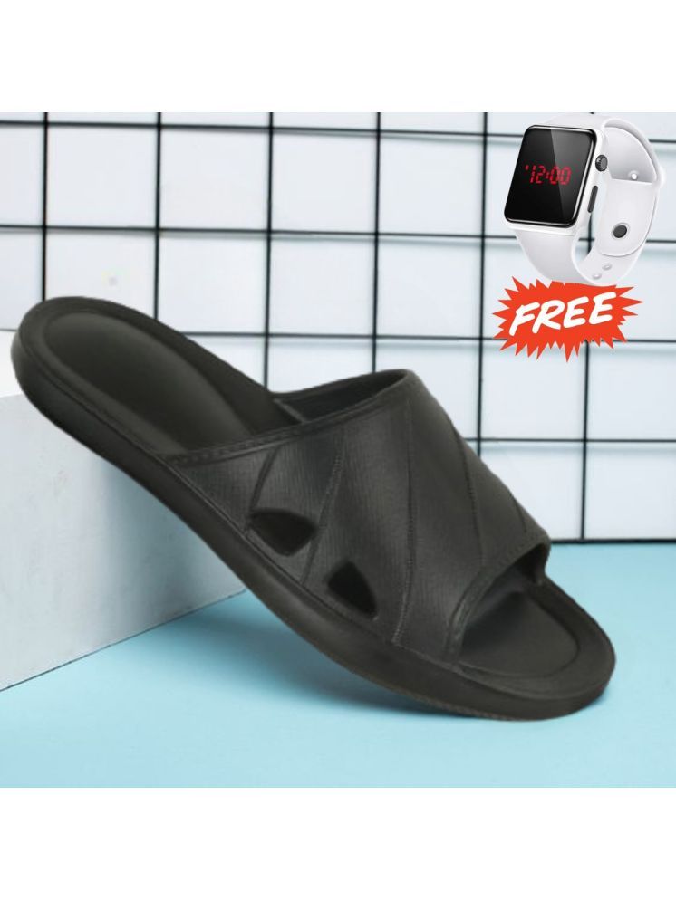     			Jootiyapa Black Women's Slide Flip Flop