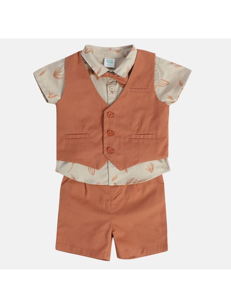     			MINI KLUB Pack of 1 Baby Boys Cotton Shirt & Trouser ( Brown )