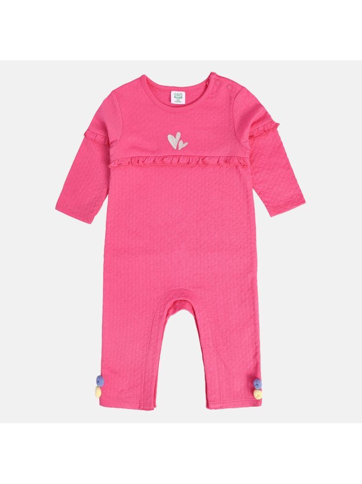     			MINI KLUB Pink Cotton Rompers For Baby Girl ( Pack of 1 )