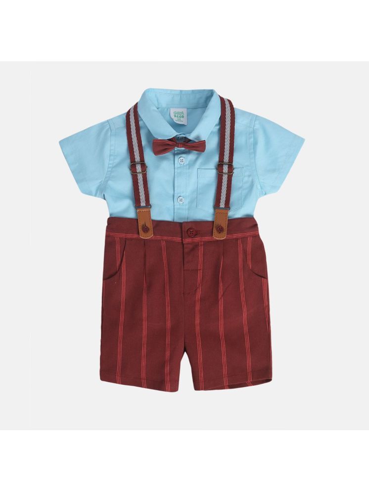     			MINI KLUB Red Cotton Baby Boy Shirt & Trouser ( Pack of 1 )