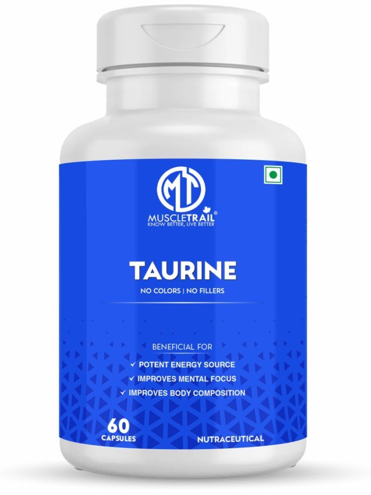     			Muscle Trail Taurine 1000mg | Potent Energy Source | 60 no.s Capsule