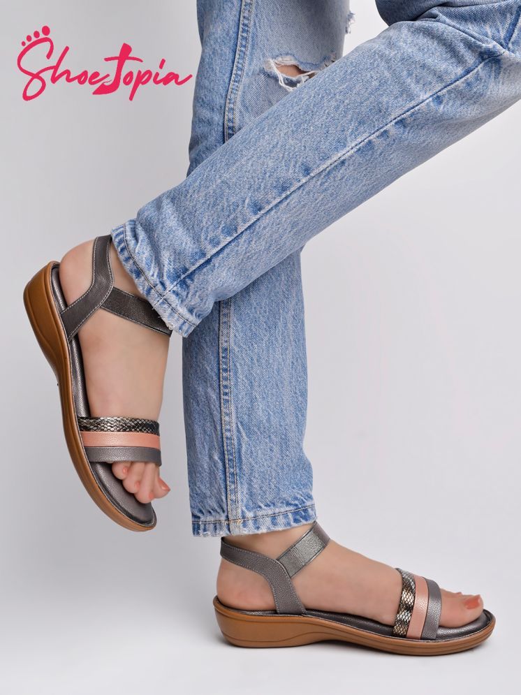     			Shoetopia Light Grey Women's Sandal Heels