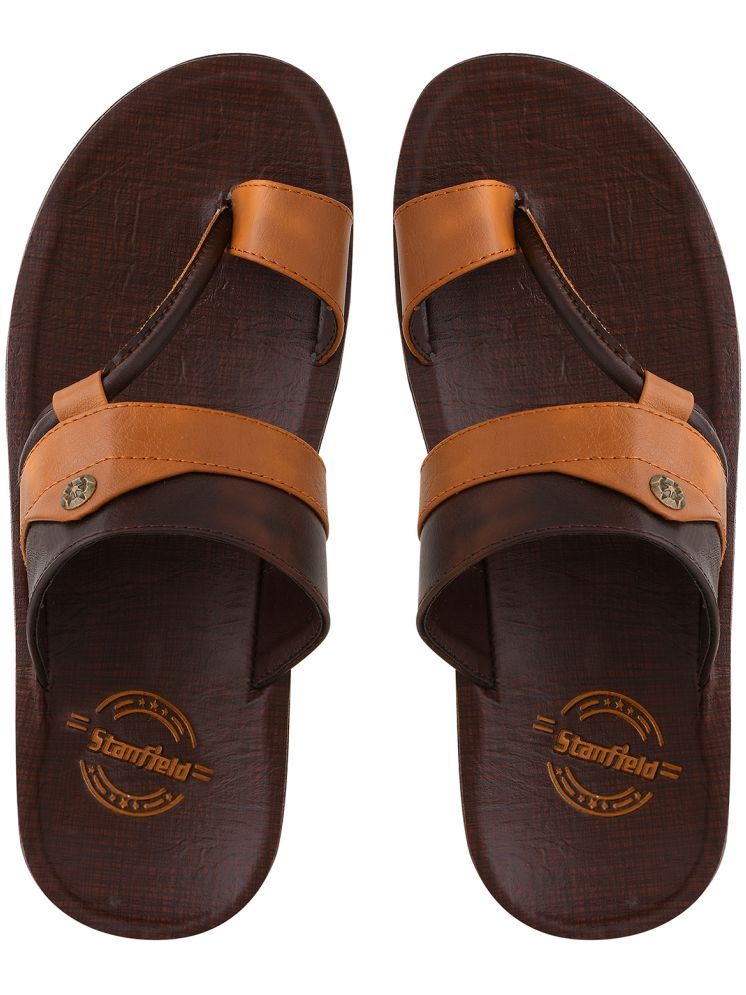     			Stanfield Brown Men's Leather Slipper