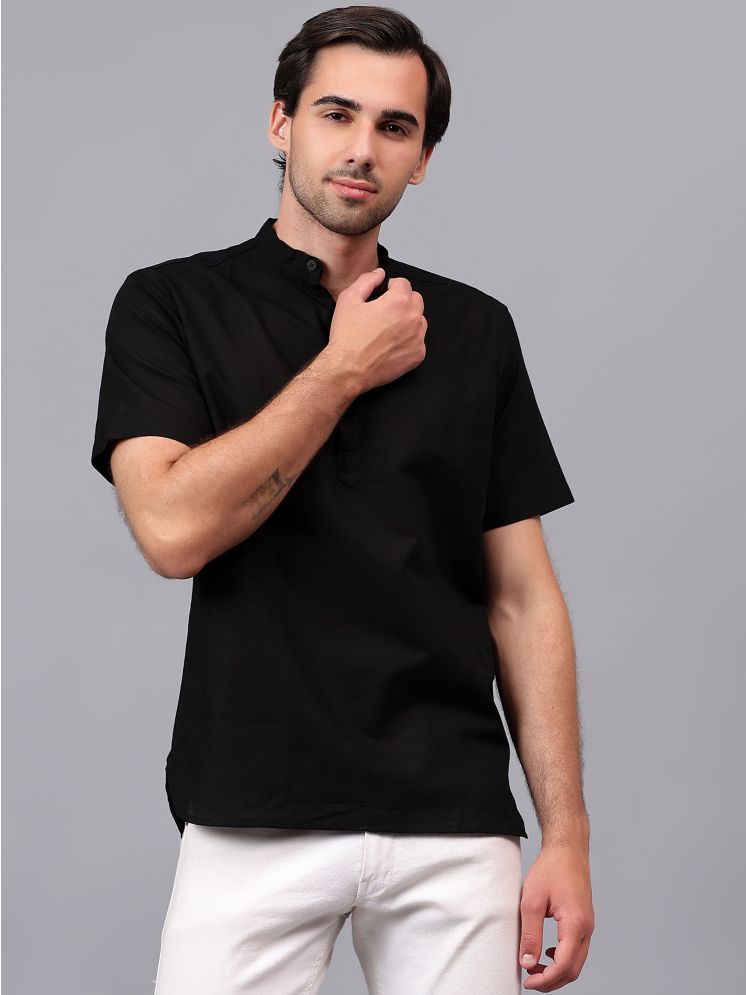     			Yugnik Black Cotton Men's Regular Kurta ( Pack of 1 )