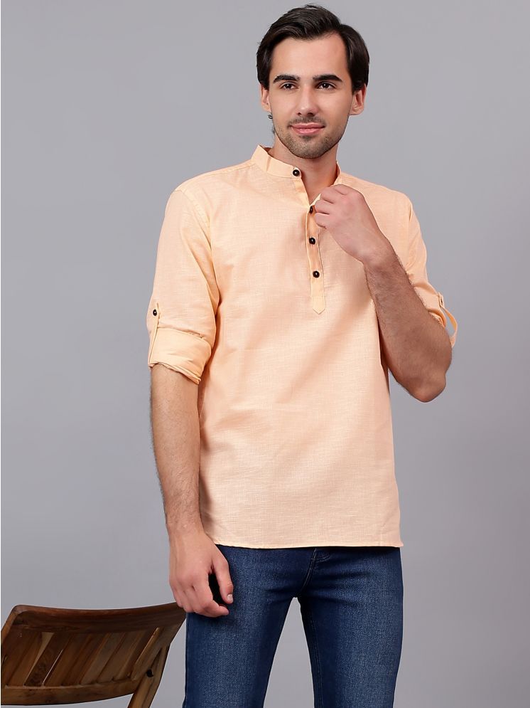     			Yugnik Orange Cotton Men's Regular Kurta ( Pack of 1 )